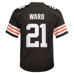 Denzel Ward Cleveland Browns Youth Game Jersey - Brown Jerseys