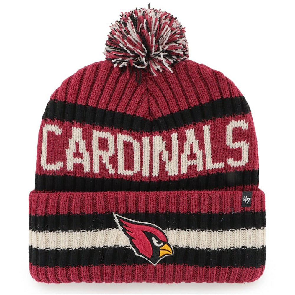 Arizona Cardinals '47 Bering Cuffed Knit Hat with Pom - Cardinal Hats