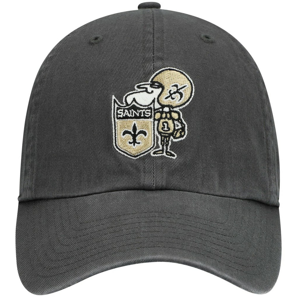 New Orleans Saints '47 Clean Up Adjustable Hat - Charcoal Hats