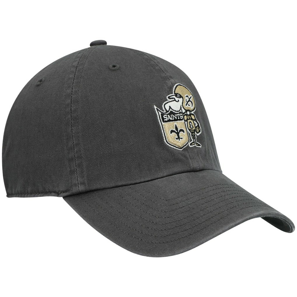 New Orleans Saints '47 Clean Up Adjustable Hat - Charcoal Hats