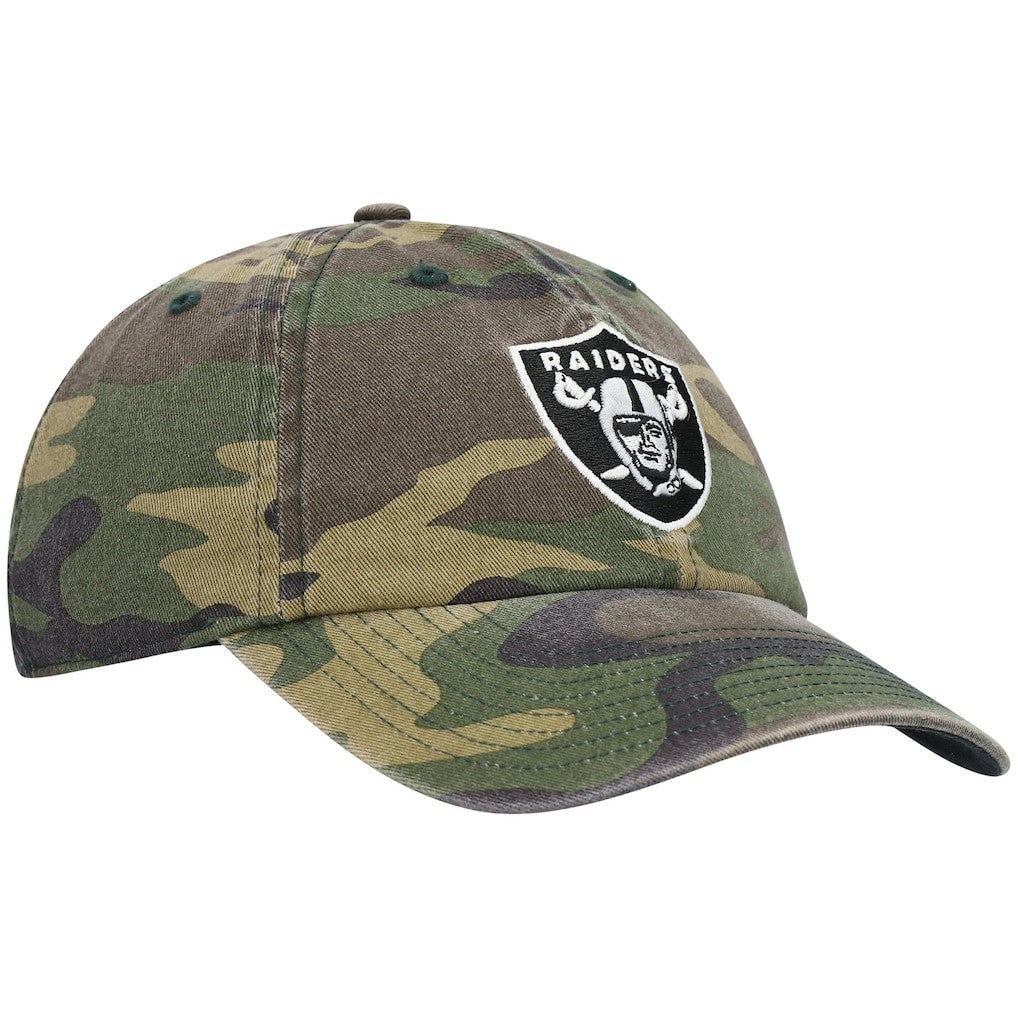 Las Vegas Raiders '47 Woodland Clean Up Adjustable Hat - Camo Hats