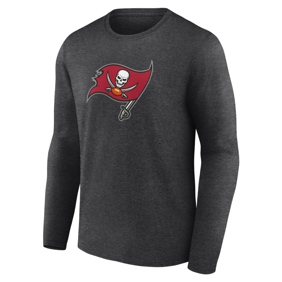 Tampa Bay Buccaneers Primary Team Logo Long Sleeve T-Shirt - Charcoal T-shirts