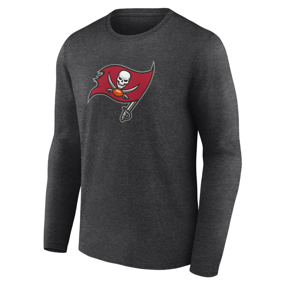 Tampa Bay Buccaneers Primary Team Logo Long Sleeve T-Shirt - Charcoal T-shirts