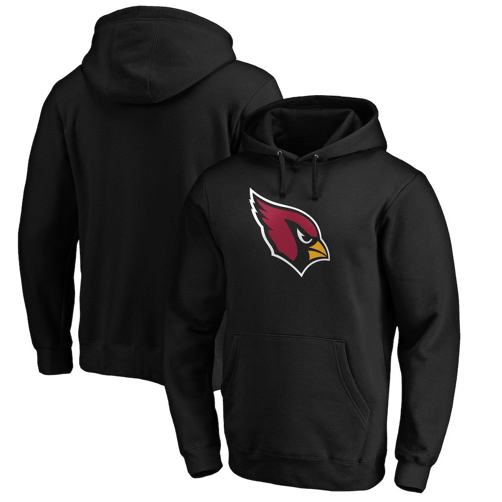 Arizona Cardinals Primary Logo Fitted Pullover Hoodie - Black Hoodies