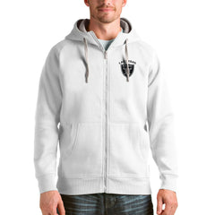 Las Vegas Raiders Antigua Victory Full-Zip Hoodie - White Hoodies