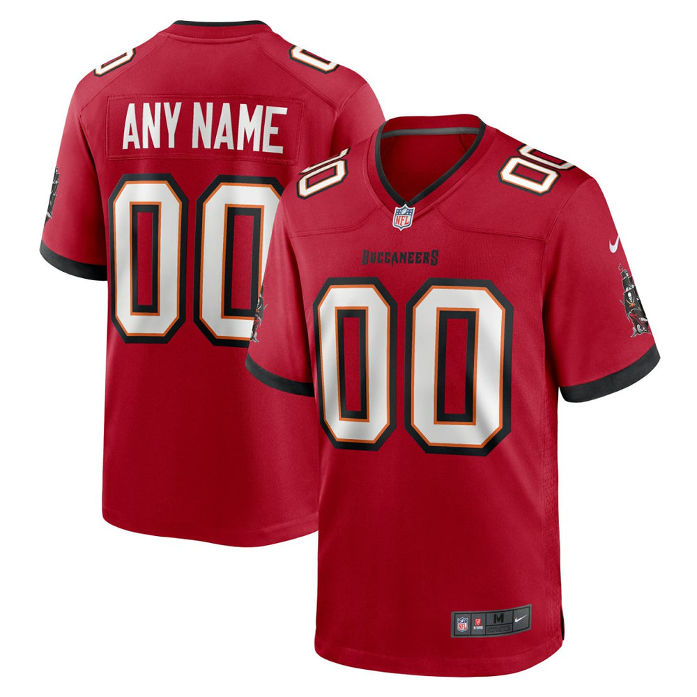 Men's Red Tampa Bay Buccaneers Team Custom Game Jersey