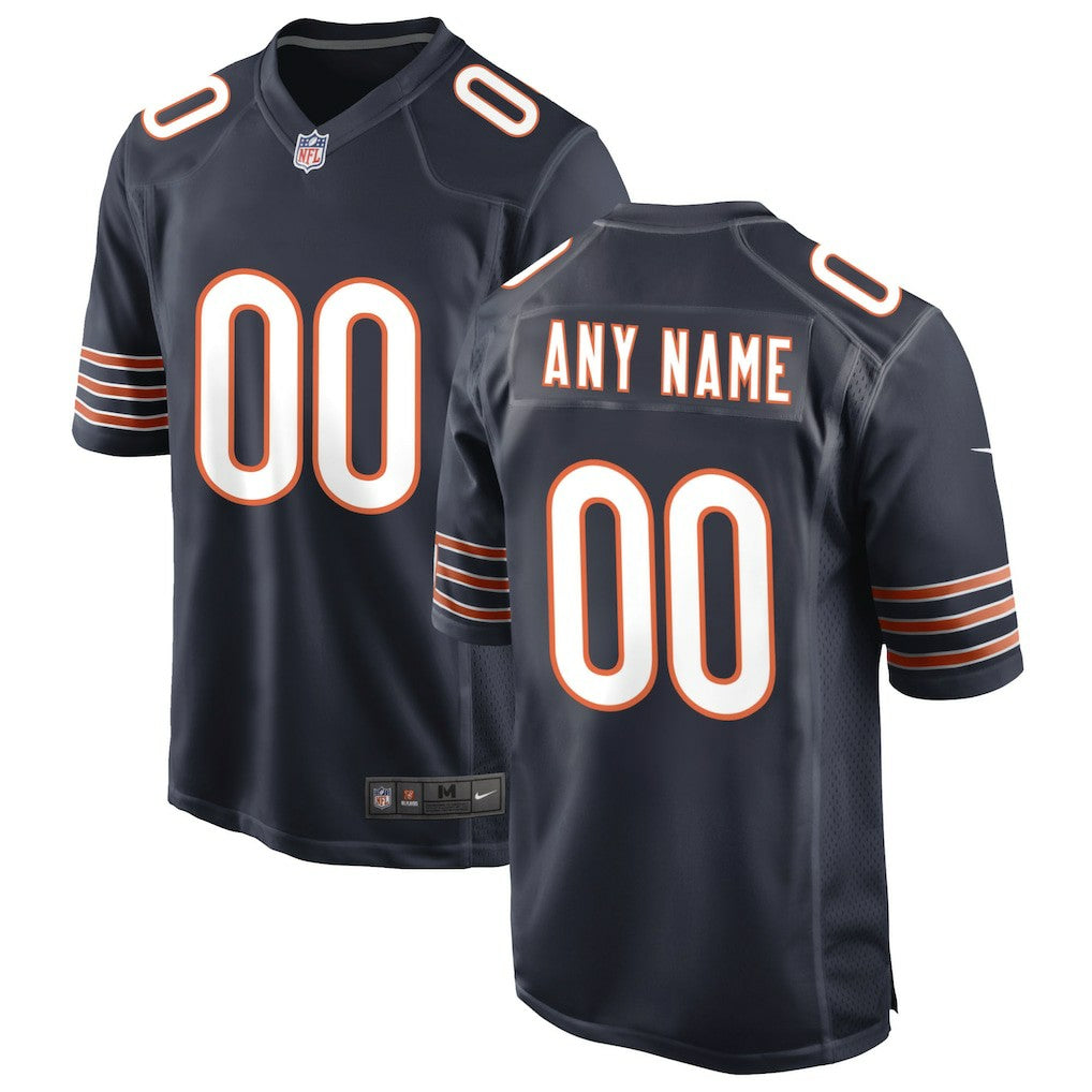 Chicago Bears Custom Game Jersey - Navy Jerseys