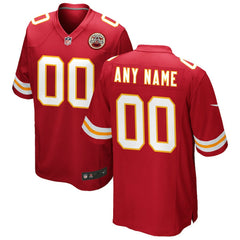 Kansas City Chiefs Custom Game Jersey - Red Jerseys