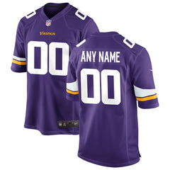 Minnesota Vikings Custom Game Jersey - Purple Jerseys