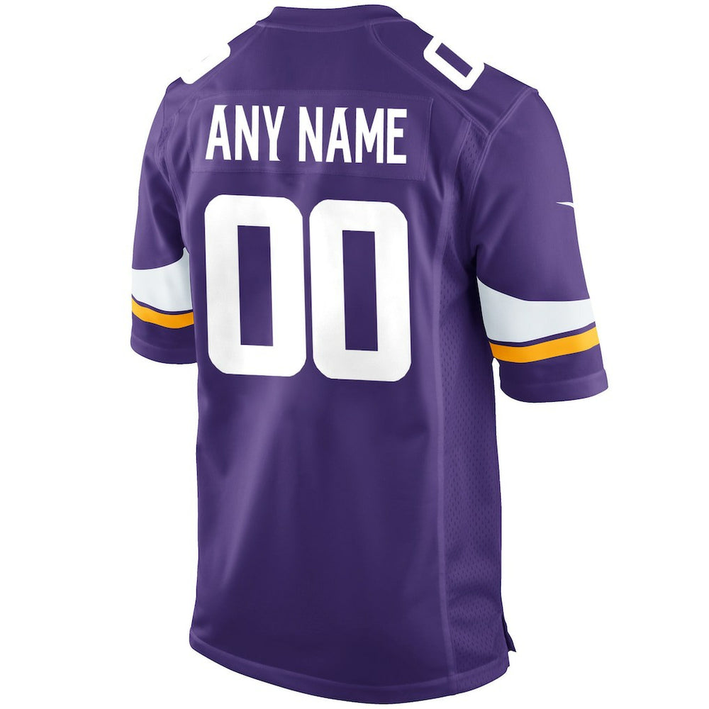 Minnesota Vikings Custom Game Jersey - Purple Jerseys