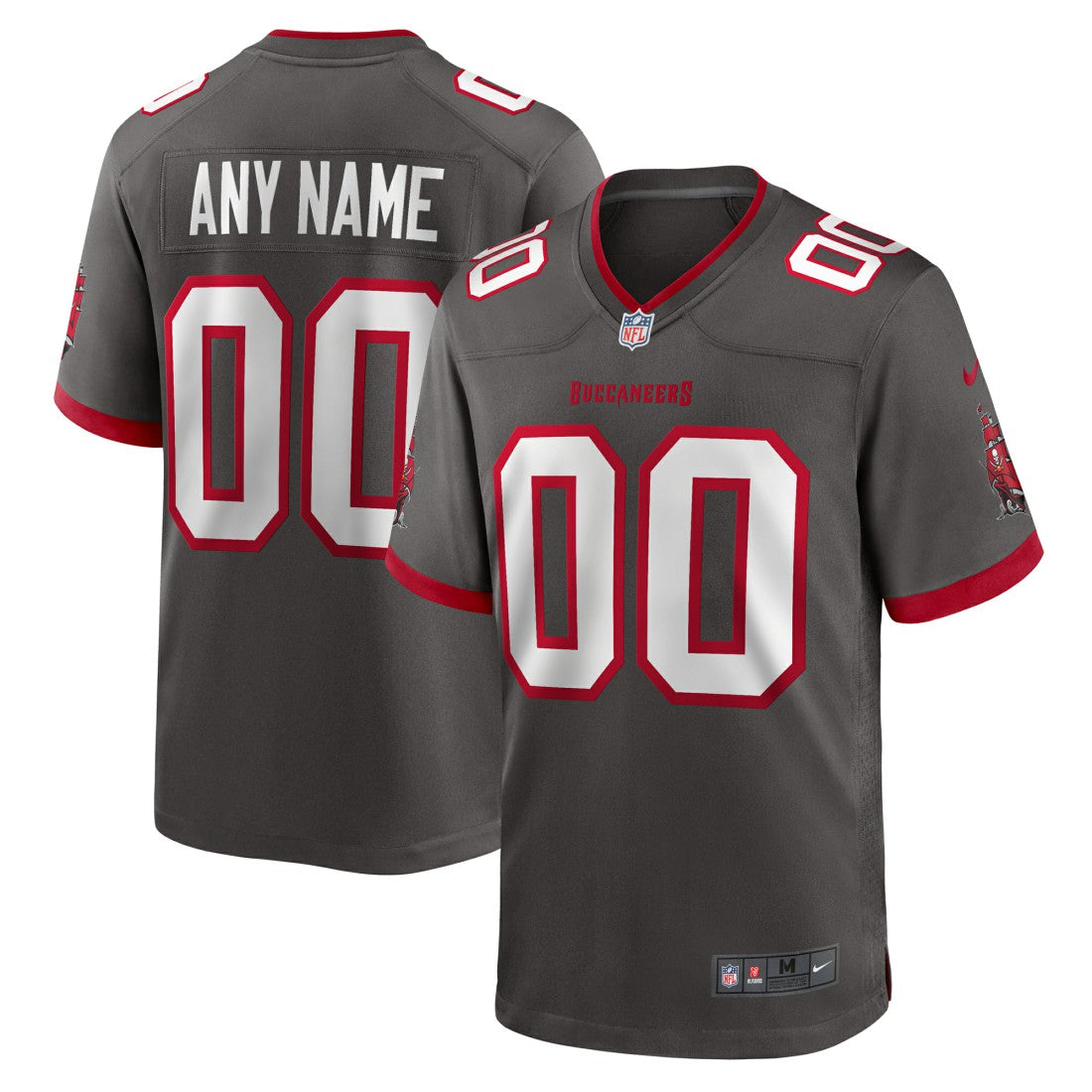Tampa Bay Buccaneers Alternate Custom Game Jersey - Pewter Jerseys