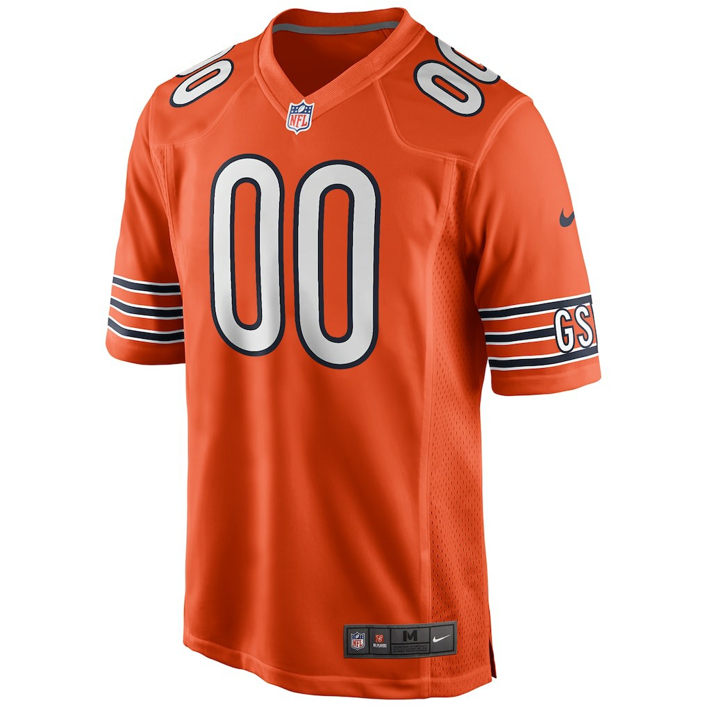 Chicago Bears Alternate Custom Game Jersey - Orange Jerseys