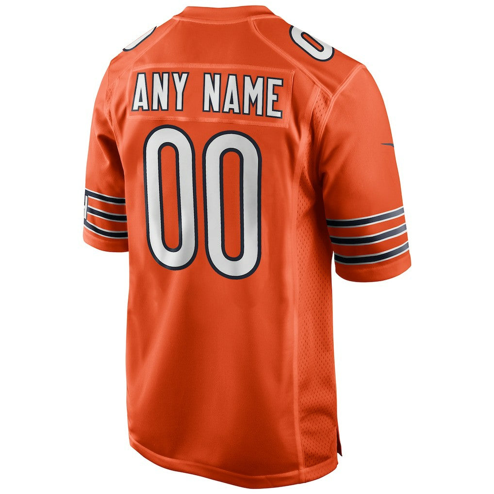 Chicago Bears Alternate Custom Game Jersey - Orange Jerseys