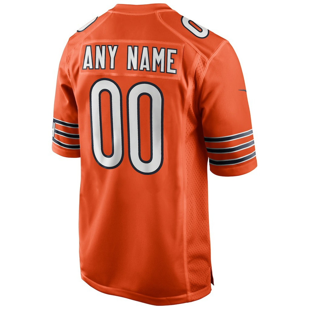 Chicago Bears Alternate Custom Game Jersey - Orange Jerseys