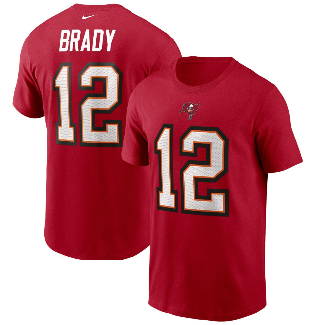 Tom Brady Tampa Bay Buccaneers Name & Number T-Shirt - Red T-shirts