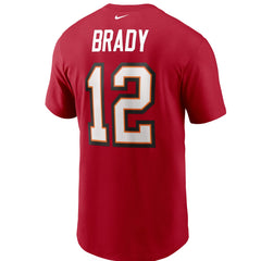 Tom Brady Tampa Bay Buccaneers Name & Number T-Shirt - Red T-shirts