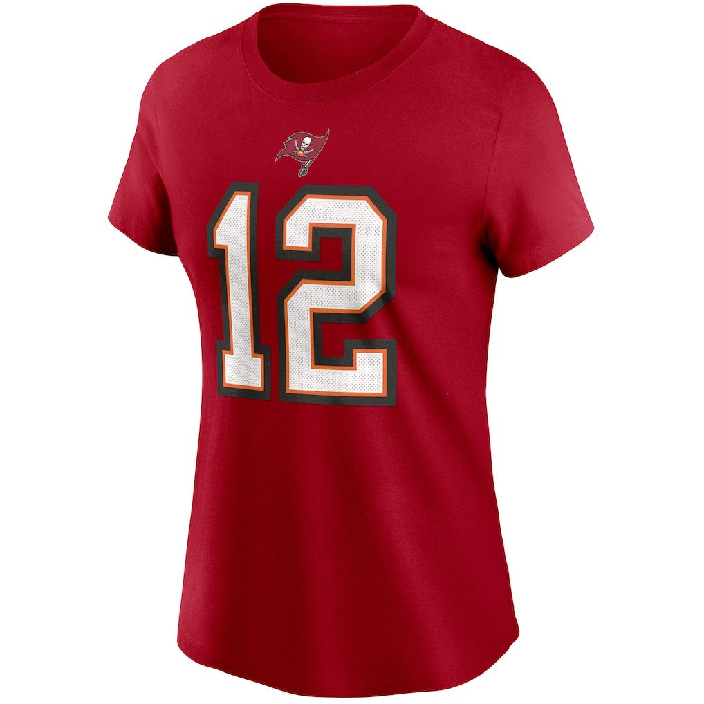 Tom Brady Tampa Bay Buccaneers Women's Name & Number T-Shirt - Red T-shirts