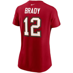 Tom Brady Tampa Bay Buccaneers Women's Name & Number T-Shirt - Red T-shirts