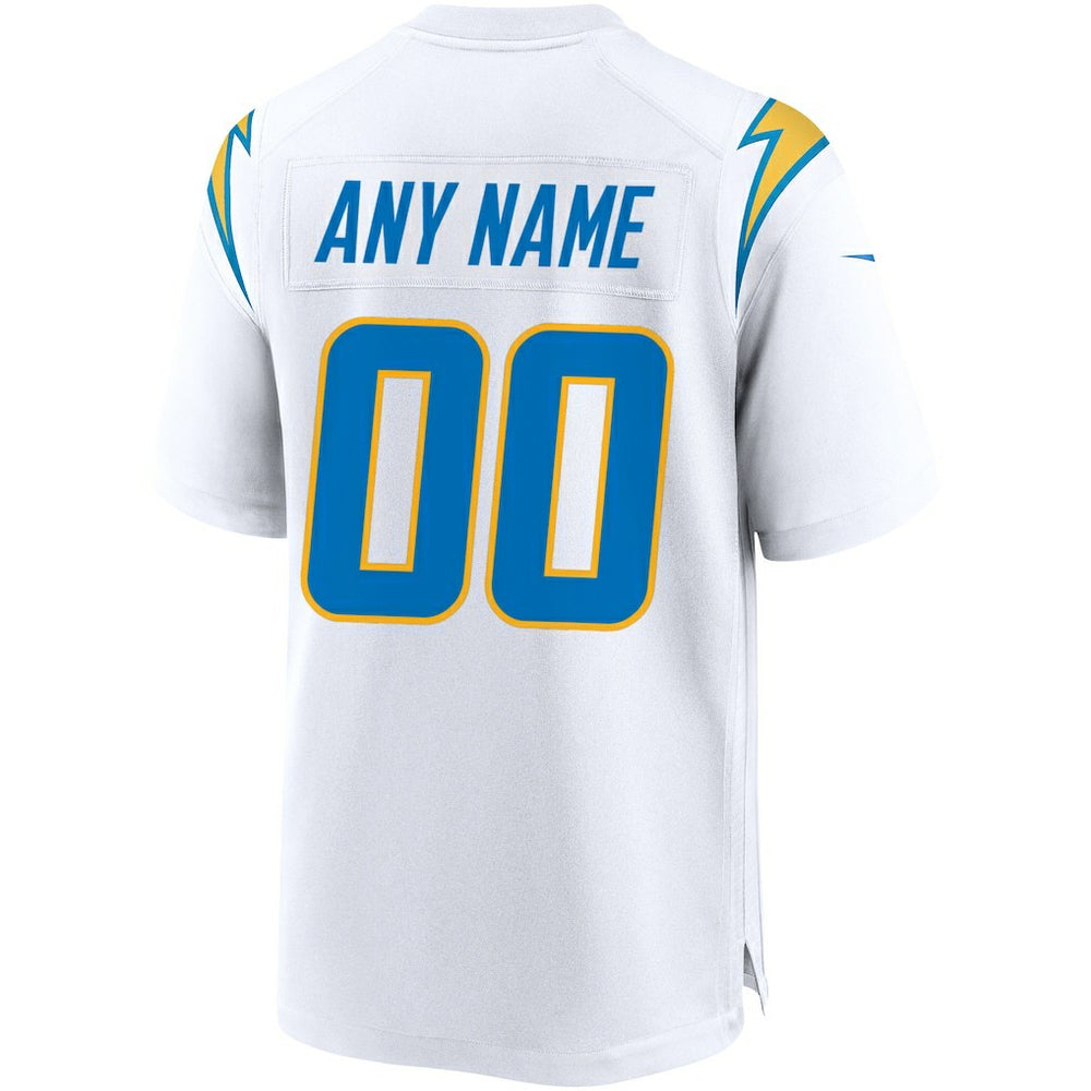 Los Angeles Chargers Custom Game Jersey - White Jerseys