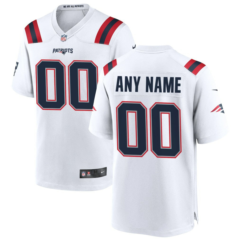 New England Patriots Custom Game Jersey - White Jerseys