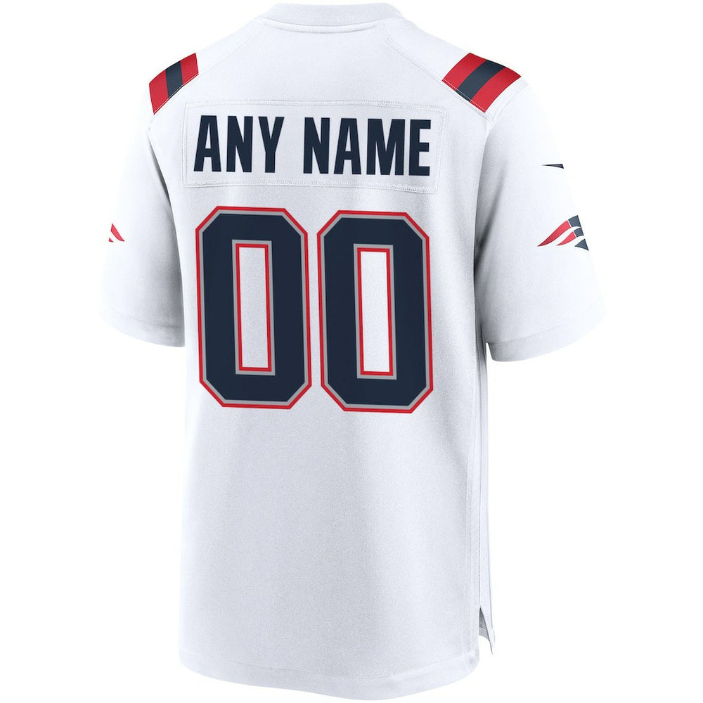 New England Patriots Custom Game Jersey - White Jerseys