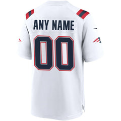 New England Patriots Custom Game Jersey - White Jerseys