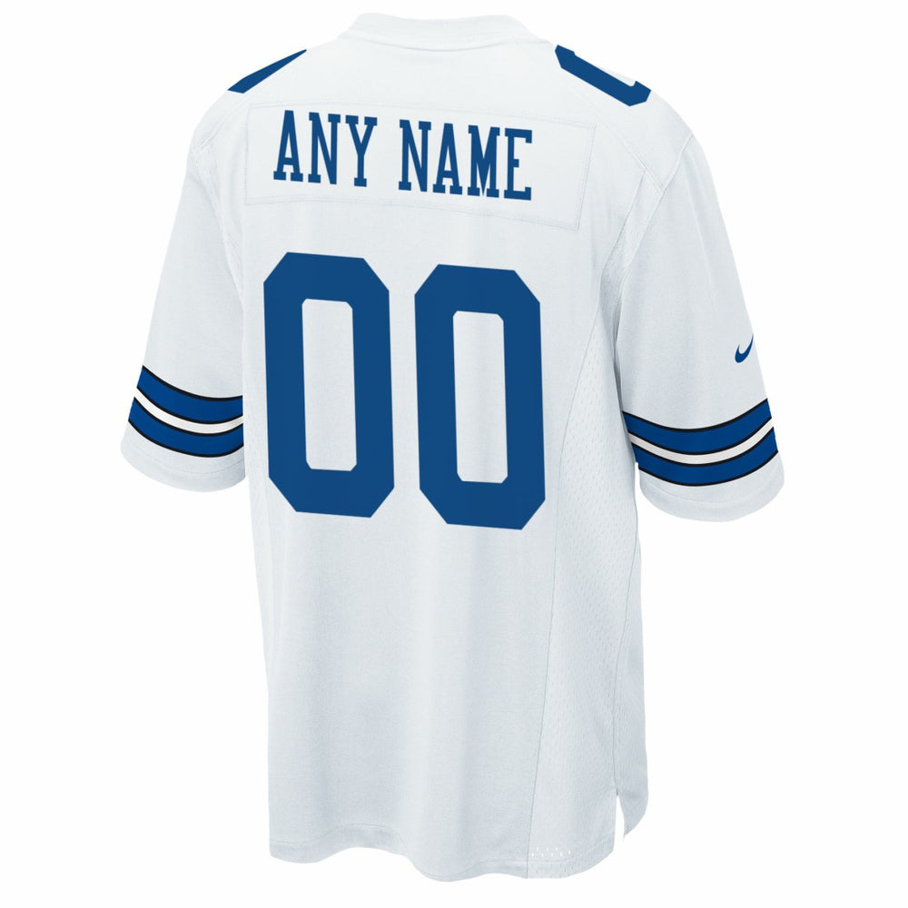 Dallas Cowboys Custom Game Jersey - White Jerseys