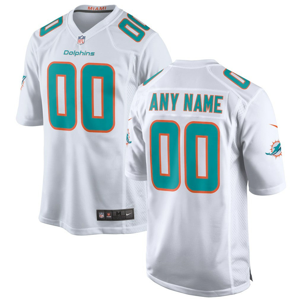 Miami Dolphins Custom Game Jersey - White Jerseys
