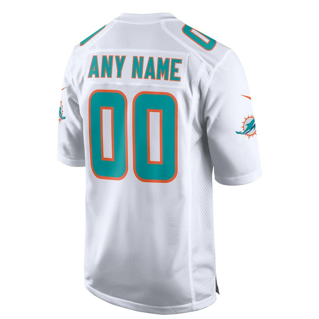 Miami Dolphins Custom Game Jersey - White Jerseys