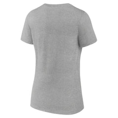 Jacksonville Jaguars Women's Primary Team Logo V-Neck T-Shirt - Heather Gray T-shirts