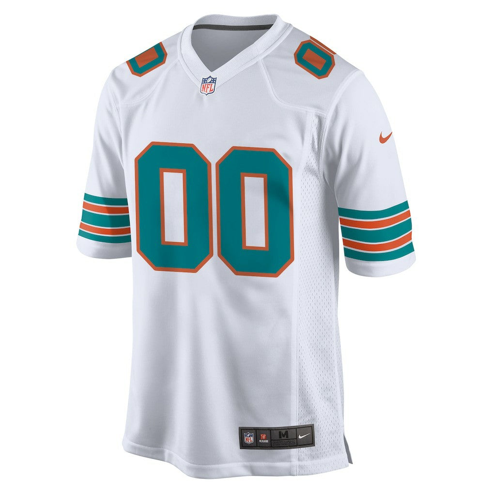 Miami Dolphins Alternate Custom Game Jersey - White Jerseys