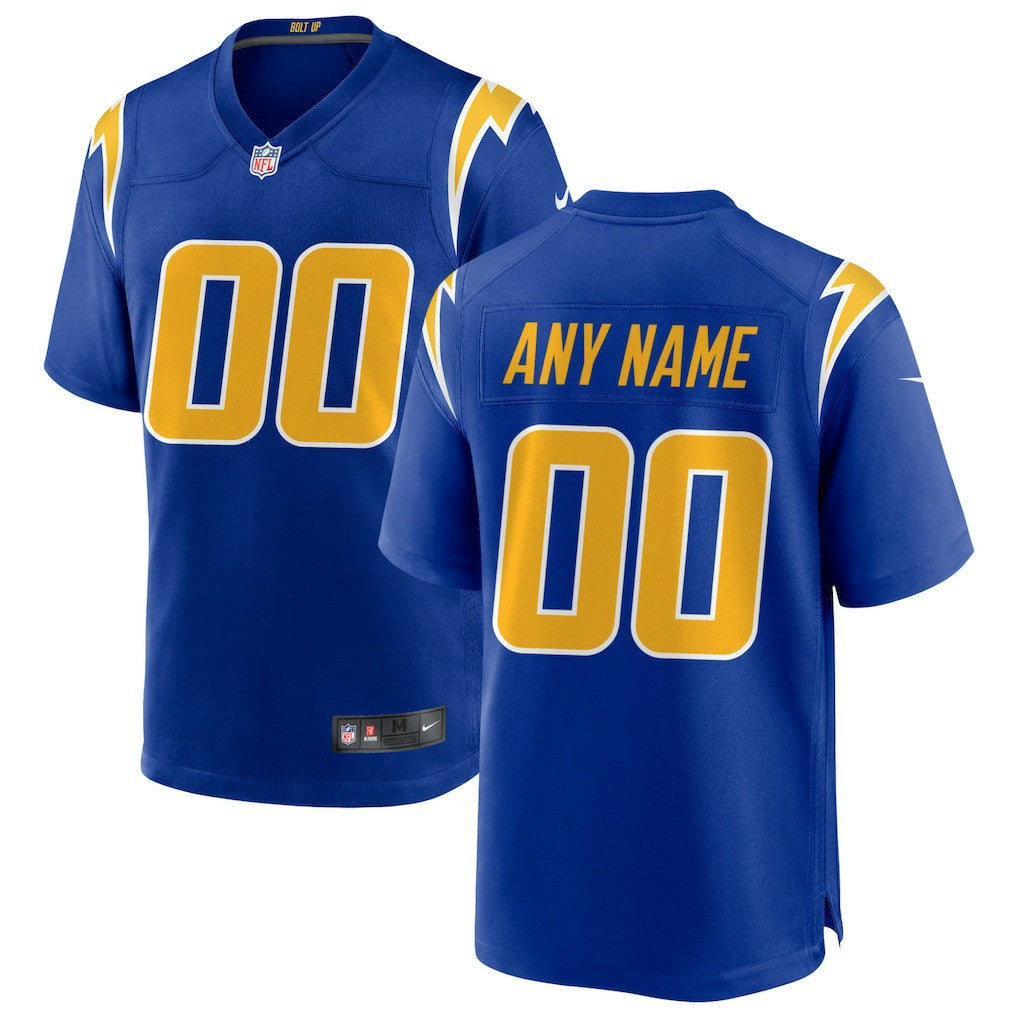 Los Angeles Chargers Alternate Custom Game Jersey - Royal Jerseys