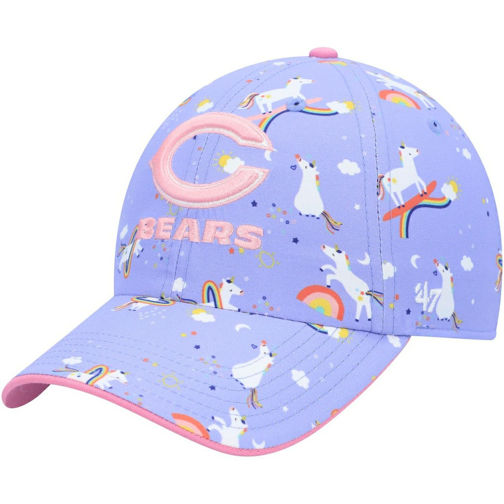 Chicago Bears '47 Girls Preschool Unicorn Clean Up Adjustable Hat - Purple Hats