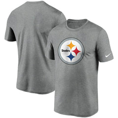 Pittsburgh Steelers Logo Essential Legend Performance T-Shirt - Heathered Charcoal T-shirts