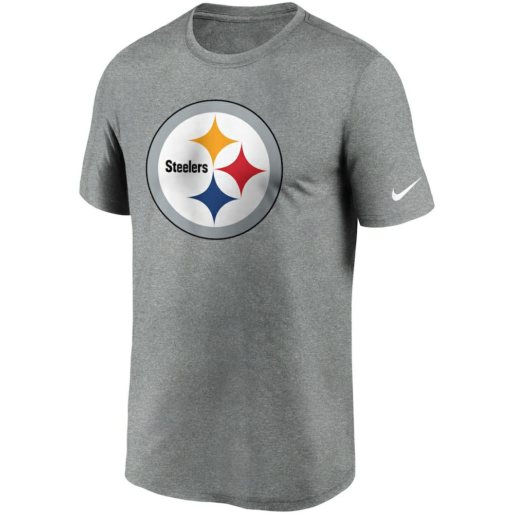 Pittsburgh Steelers Logo Essential Legend Performance T-Shirt - Heathered Charcoal T-shirts