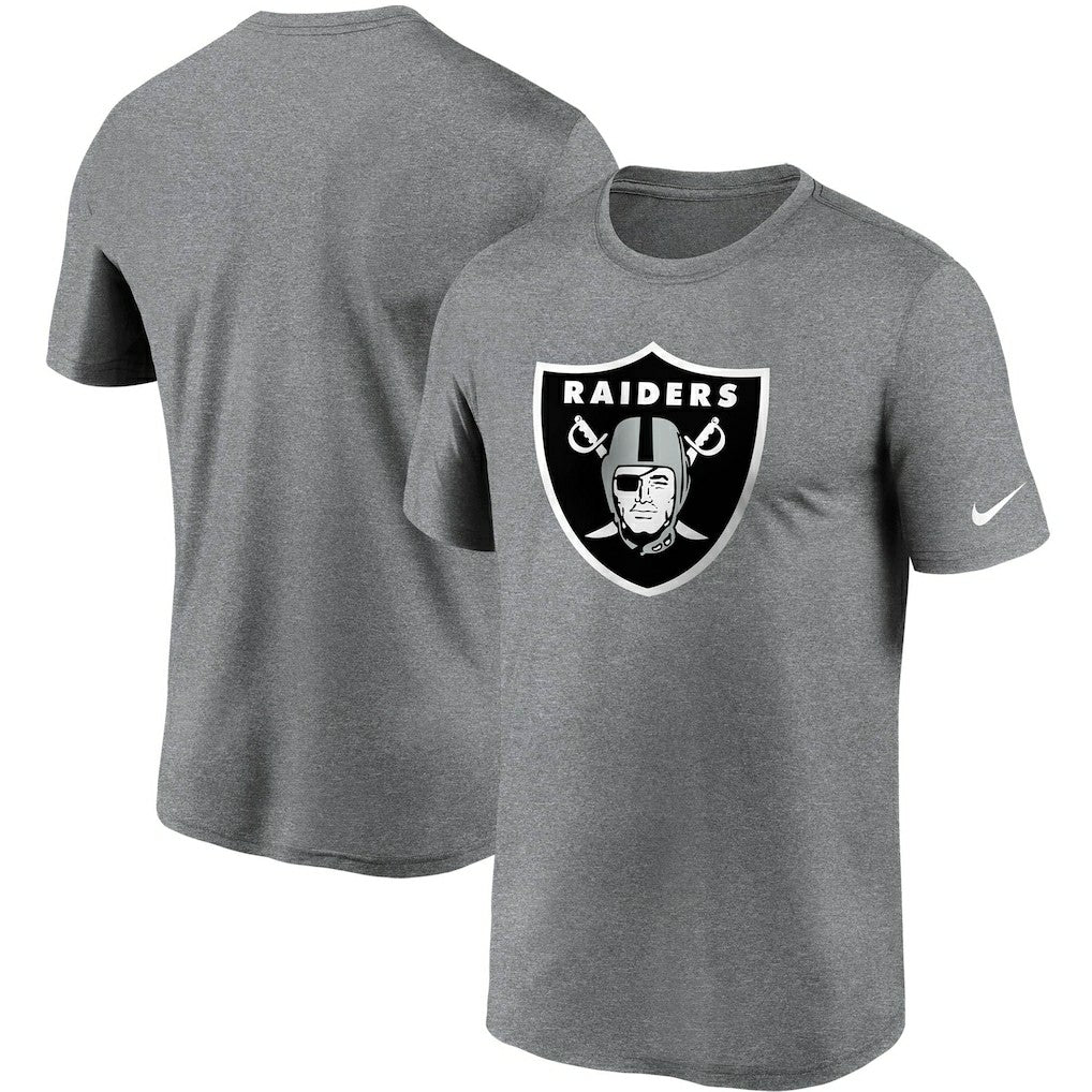 Las Vegas Raiders Logo Essential Legend Performance T-Shirt - Heathered Charcoal T-shirts