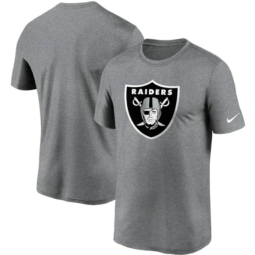 Las Vegas Raiders Logo Essential Legend Performance T-Shirt - Heathered Charcoal T-shirts
