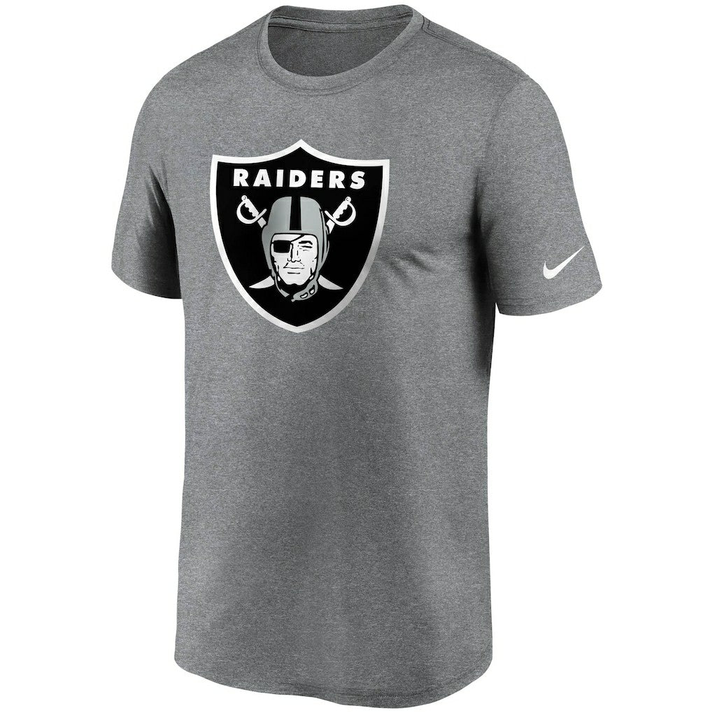 Las Vegas Raiders Logo Essential Legend Performance T-Shirt - Heathered Charcoal T-shirts