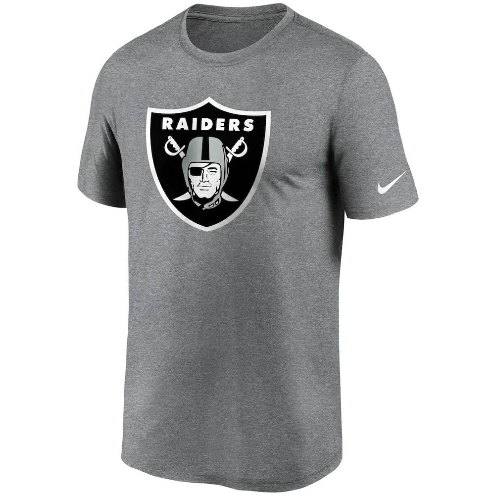 Las Vegas Raiders Logo Essential Legend Performance T-Shirt - Heathered Charcoal T-shirts