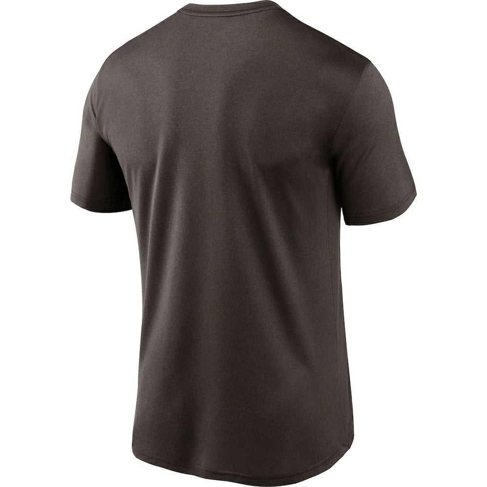 Cleveland Browns Logo Essential Legend Performance T-Shirt - Brown T-shirts