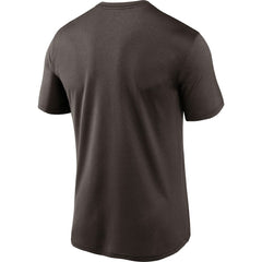 Cleveland Browns Logo Essential Legend Performance T-Shirt - Brown T-shirts