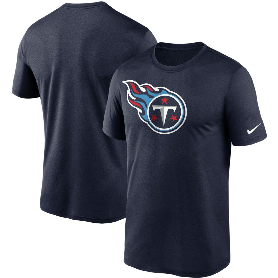 Tennessee Titans Logo Essential Legend Performance T-Shirt - Navy T-shirts