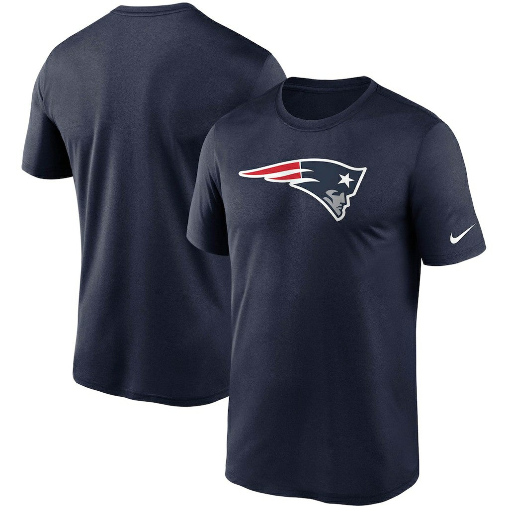 New England Patriots Logo Essential Legend Performance T-Shirt - Navy T-shirts