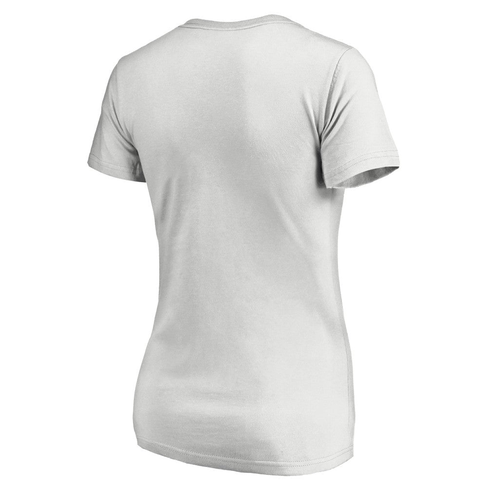 Kansas City Royals Women's Floral Arched Logo V-Neck T-Shirt - White T-shirts