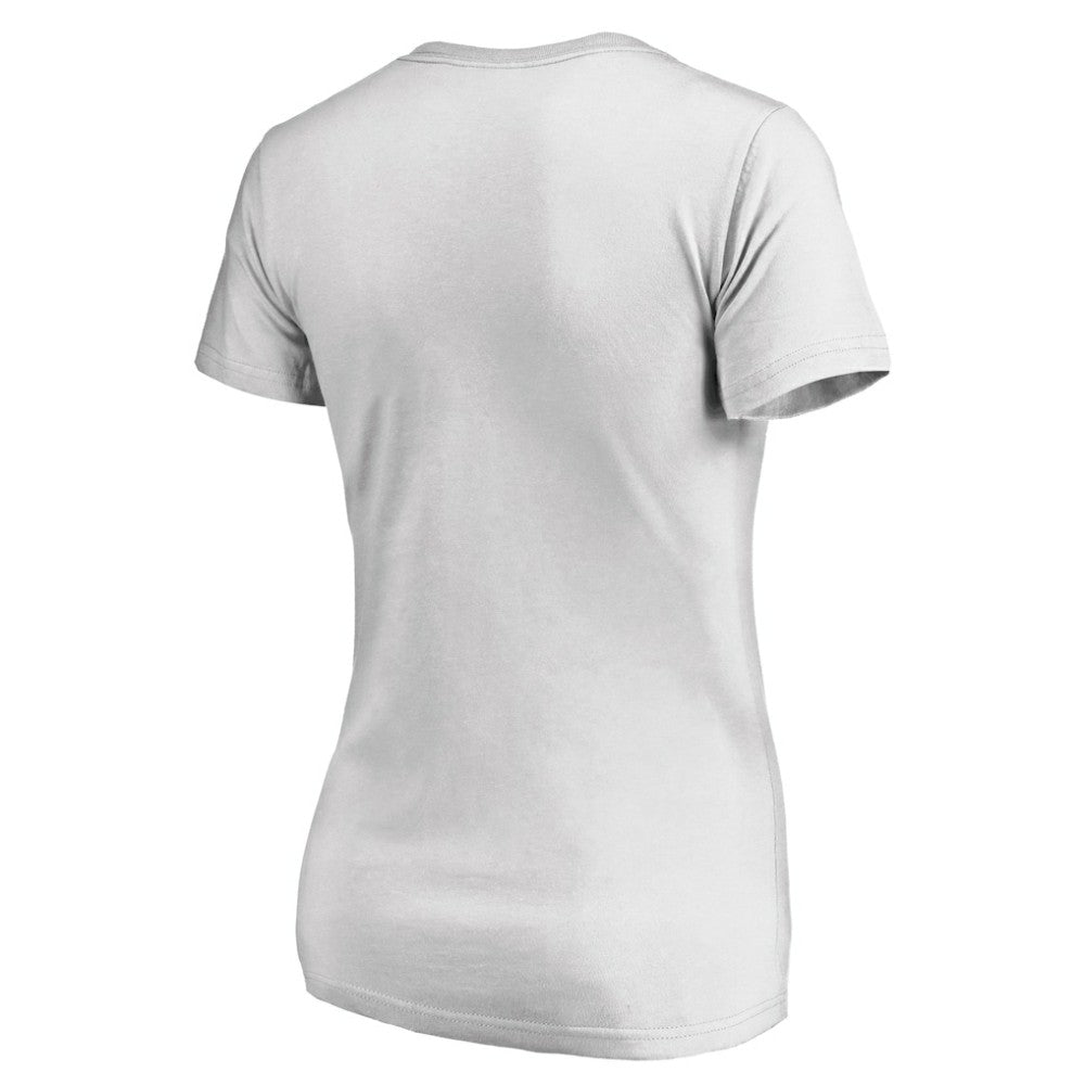 Colorado Avalanche Women's Floral Arched V-Neck T-Shirt - White | US 3894263