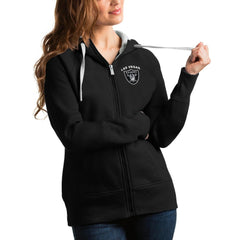 Las Vegas Raiders Antigua Women's Team Victory Full-Zip Hoodie - Black Hoodies