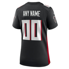 Atlanta Falcons Women's Custom Game Jersey - Black Jerseys