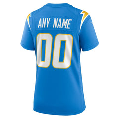 Los Angeles Chargers Women's Custom Game Jersey - Powder Blue Jerseys