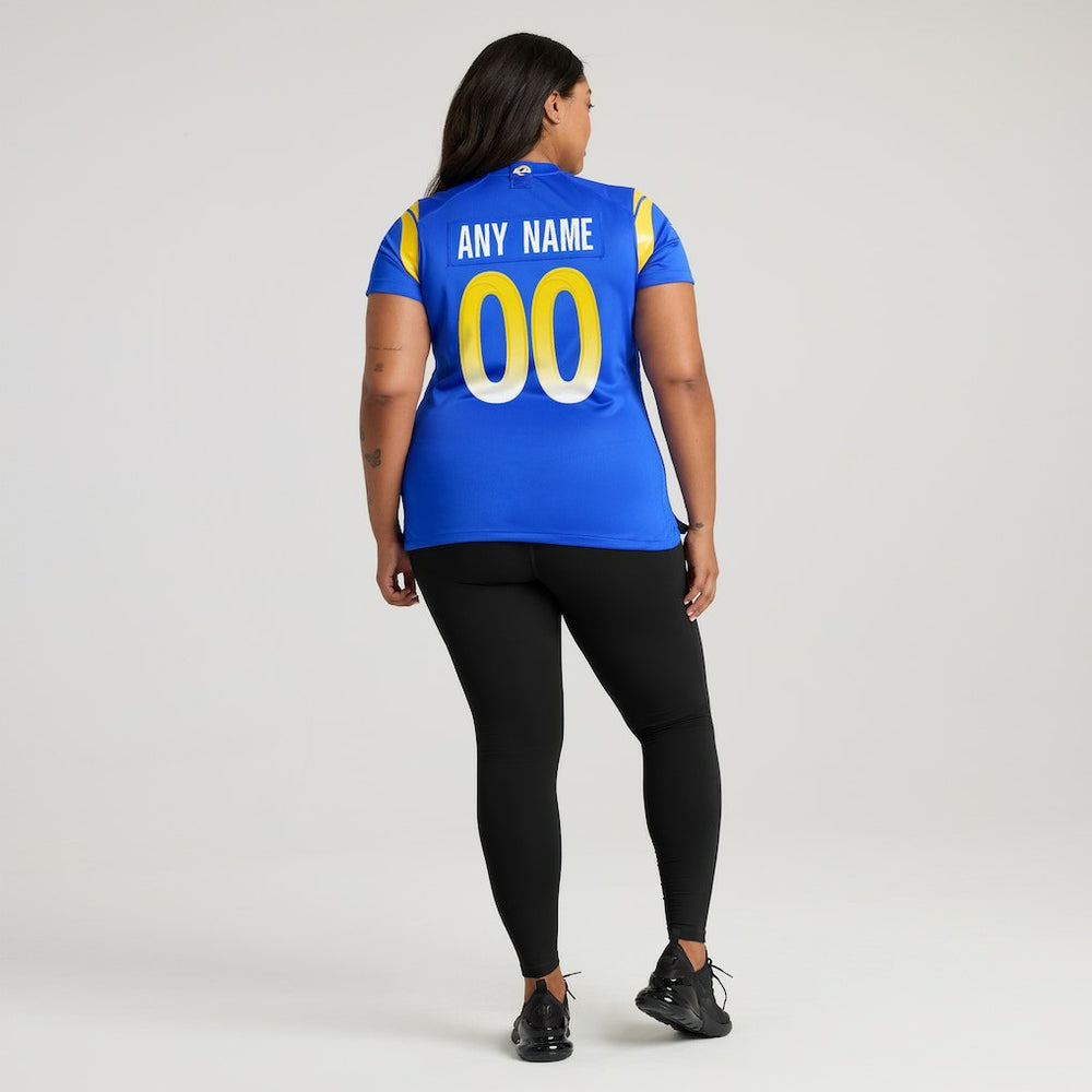 Los Angeles Rams Women's Custom Game Jersey - Royal Jerseys
