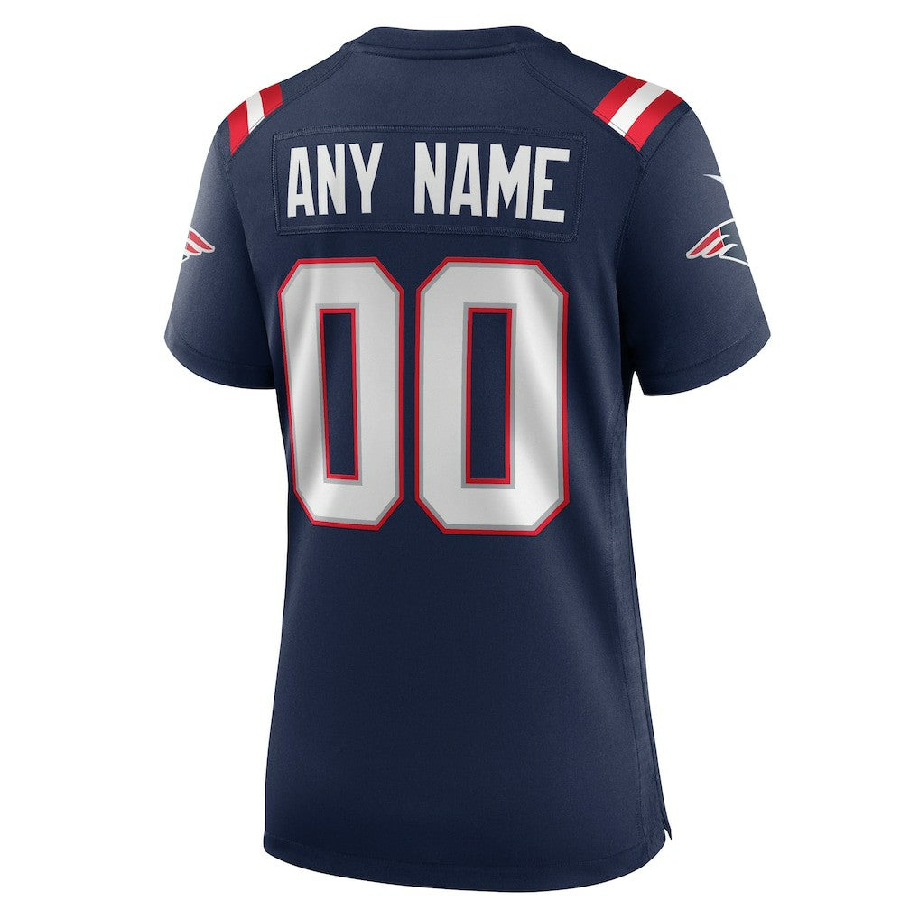 New England Patriots Women's Custom Game Jersey - Navy Jerseys